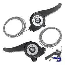 Alavanca Trocador Passador de Marcha 18 e 21 V. Bike Nylon C/Cabos Bicicleta