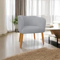 Poltrona Decorativa Ashley para Sala de Estar Pés Palito Veludo