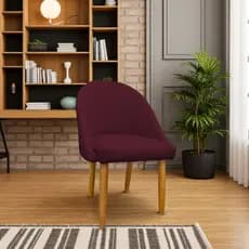 Poltrona Cadeira Lua Veludo Sala de Jantar - Leo Decor