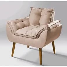 Poltrona Decorativa para Sala de Estar Opala - Leo Decor