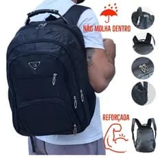 Mochila Unissex Cabo de Aço Viagem Resistente a Água Reforçada Notebook Trabalho Faculdade Escola