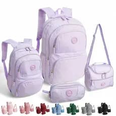 Kit Mochila Escolar Lancheira Estojo Menino Menina Impermeável