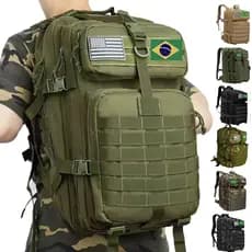 Mochila Tática Militar Masculina Multifuncional 60l Reforçada Extra Grande Impermeável Viagem Trilha Aventura Premium