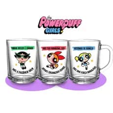 Jogo 3 Canecas Com Frases Meninas Superpoderosas Humor P/ Café/Chá Presente Personalizado Estampado
