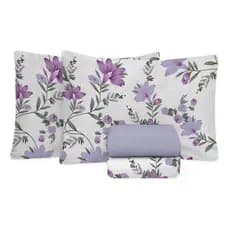 Jogo de Cama Queen Estampado Duplo Premium Plus 100% Algodão