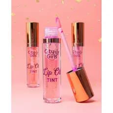 Oleo Gloss labial brilho transparente hidratante rosado de acordo com seu PH - City Girls