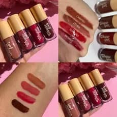 Lip Cream Fenzza Tint Glossy Choco Fun – Combo Perfeito para Lábios Macios e Brilhantes