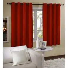 Cortina Para Janela Barcelona 200x180 Vermelha Admirare