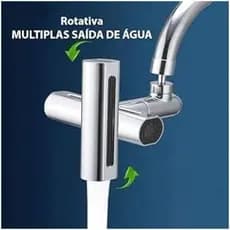 Extensor Torneira Giratório 360 Adaptador Arejador Água Cozinha Banheiro Pia com 4 Tipos de Jatos