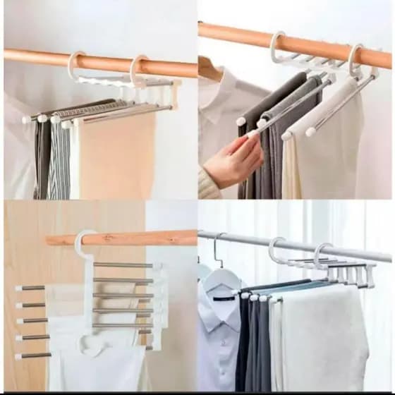 Cabide Multifuncional Retrátil 3 UND / 2  /1 Espaço Organização Nada de roupas Amassadas