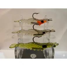 kit Isca Artificial para Robalo Camarão Zebalo Lastreado Melhor Isca camarão para pesca de robalo 8cm kit 3 iscas