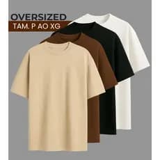 Camiseta Oversized Masculina Streetwear Algodão Premium Camisa Larga Skate Urbana Conforto Básica P ao GG Envio Rápido