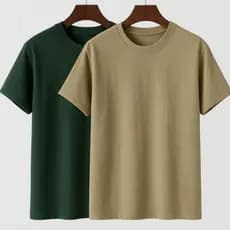 Kit Econômico: 2 Camisetas Masculinas em Algodão Premium – Básicas e Versáteis