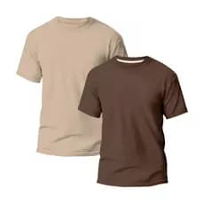 Kit 2 Camisetas Básicas Streetwear Slim Camisa T-Shirt Masculina  Promoção Algodão - Opções de Cores