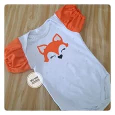 Body de bebê, body raposinha, body mesversario, body de bebe, body infantil