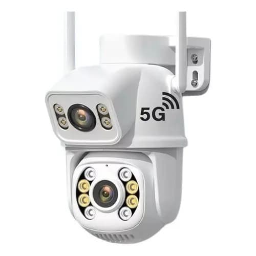 Câmera  Dupla 5G Externa Ip a Prova D'água com Infravermelho Alarme Wifi Hd Sensor De Movimento