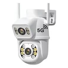 Câmera  Dupla 5G Externa Ip a Prova D'água com Infravermelho Alarme Wifi Hd Sensor De Movimento