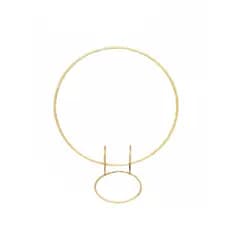 Arco Dourado Mini para Centro de Mesa 50cm Suporte Redondo Metal Decoração Casamento Festa Minimalista