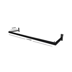 Suporte Cabideiro Industrial Reforçado Preto Para Arara Closet Loja Parede Metalon