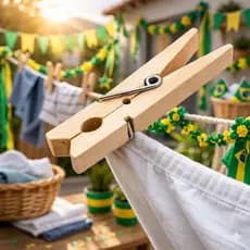 Prendedor de madeira kit com 240 unidade, prendedor com mola de metal