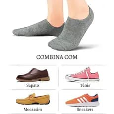 Kit 12, 24 Pares Meia Soquete Unissex Cano Curto Confortável