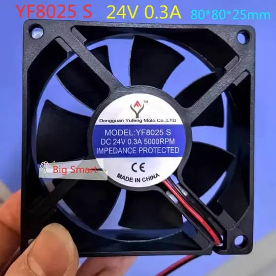 1pc YF8025 S DC 24V 0.30A 8025 Ventilador Conversor De Freqüência 80x80x25mm YF8025S
