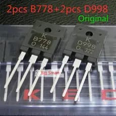 10 Pçs 4 Original 2SB778 2SD998 B778 D998 TO-3PF KTB778 KTD998 KB778 KD998 transistor De Tubo De Alta Potência Correspondente Ao Áudio