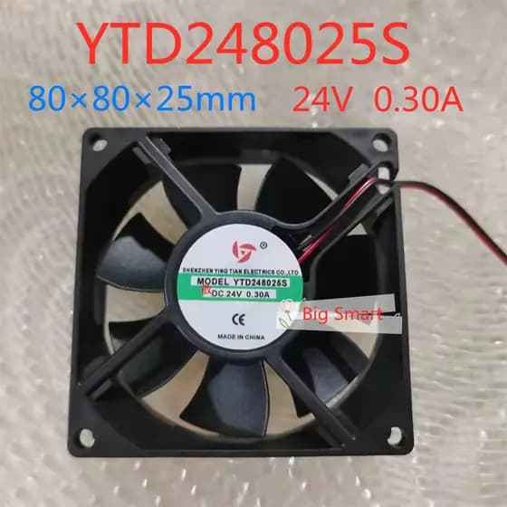 1 pc YTD248025S 8025 24V 0.30A 8cm 80 × 25mm Ventilador De Resfriamento Da Máquina