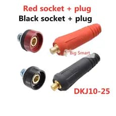 DKJ10-25 Estilo Europeu Cabo De Soldagem Conector Plug Encaixe Rápido Macho + Fêmea De Tomada Máquina De Solda 10