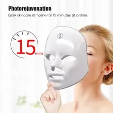 Máscara Profissional Led De 7 Cores Da Pele Para Remoção De Acne E Spa