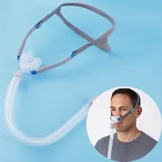 Travesseiro Nasal 3 Em 1 Máscara CPAP Conjunto De Silicone Com Arnês E Almofadas Nasais S/M/L Para Máquina De Apnéia De