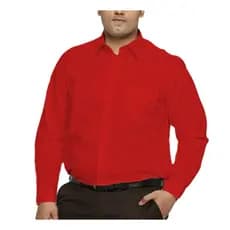 Camisa Social Masculina 100% Microfibra Manga Longa Plus Size Extra Grande Vermelha Bom Pano