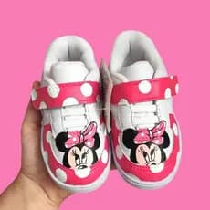 Tênis Infantil Velcro Menina Customizado Minnie