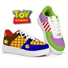 Tenis branco unissex customizado toy s'tory Woody e Buzz