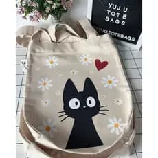 Ecobag Cru customizada bolsa Sacola Kiki gato
