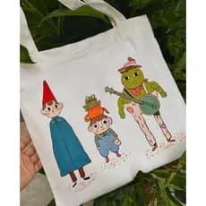 Ecobag Cru customizada bolsa Sacola jardim gnomo