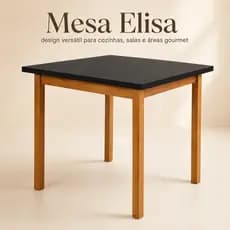 Mesa Quadrada Elisa 0,80x0,80, salas de jantar compactas, áreas gourmet, apartamentos e espaços comerciais