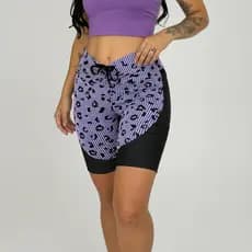 Bermuda Fitness Feminina Cintura Alta Cós Franzido Zero Transparência Moda Academia