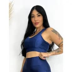 Top Cropped Fitness Feminino Canelado Premium Alta Sustentação Academia Arsenall