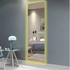 Espelho Grande Com Led Gigante Retangular Corpo Inteiro Luz Branco Ou Amarela 120x60 Provador