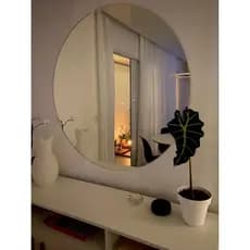Espelho Redondo Armário De Banheiro Decoração Futurista Moderno 40cm