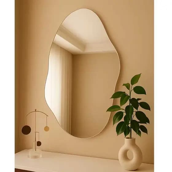 Espelho Orgânico Decorativo Decoração Pinterest Espelho Grande Parede Salão Casa Banheiro