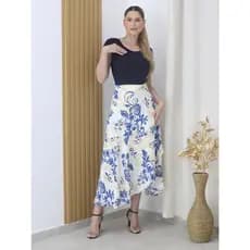 Saia estampado de tecico viscolinho - Maxma 7101