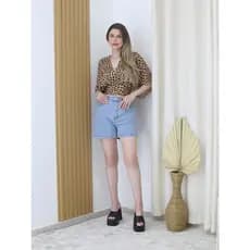 Cropped Estampado Floral Tecido Viscose - Maxma 1149