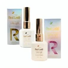 Top Coat Blindado + Base em Gel Intenso 15ml Cada- Linha Da Real Love