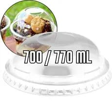 Tampa Bolha Copo 770ml Cristal Kit 60 Uni Açaí Suco