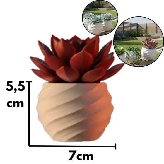 Vaso Cactus Suculenta Mini Vasinho Plástico Elegante Decoração