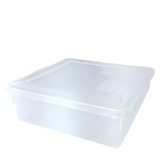 KIT 6 CAIXAS ORGANIZADORAS BIOPRATIKA 4,5 LITROS COM TAMPA  26,2x8,5x26,2CM 0425