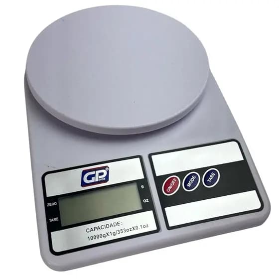 BALANÇA DIGITAL 10KG GP163 BRANCA 15,5X4X23CM ALTA PRECISÃO E PRATICIDADE PARA COZINHA