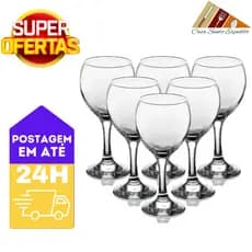 Conjunto 6 Taças Crest Vinho Tinto Buffet 300ml Creative Glass CSE Import